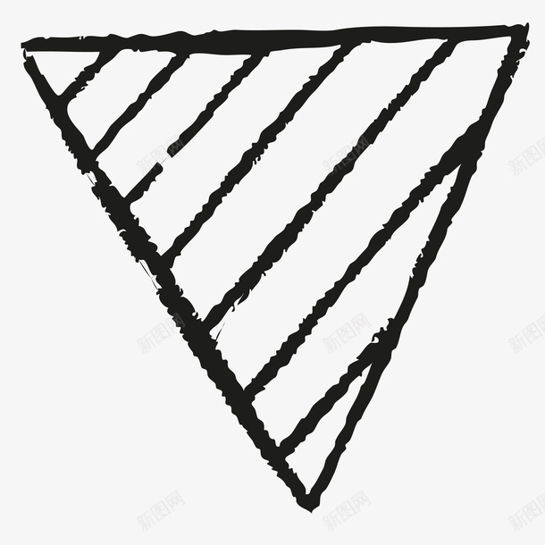 手绘线条倒立三角形图标png_新图网 https://ixintu.com 三角形 倒立 手绘 手绘线条倒立三角形 手绘线条倒立三角形PNG 线条