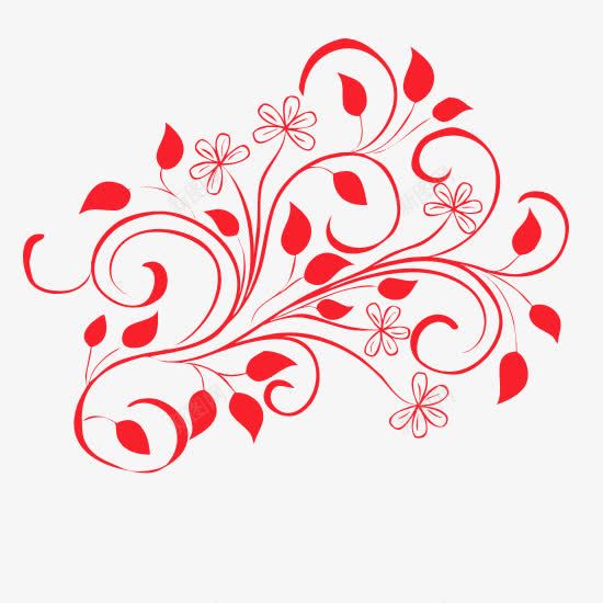 红色的花纹透明背景png免抠素材_新图网 https://ixintu.com 素材 红色 背景 花纹 透明