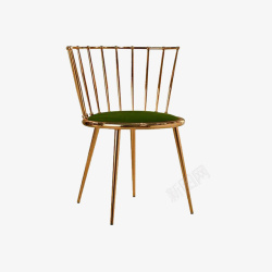 橘色创意单椅创意金属单椅高清图片