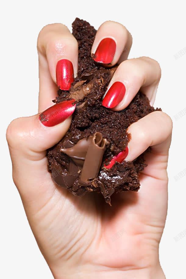 手握巧克力png免抠素材_新图网 https://ixintu.com 可可脂 巧克力 甜食 黑巧克力