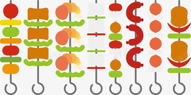 烤肉串矢量图eps免抠素材_新图网 https://ixintu.com 烤肉串 烧烤 矢量图