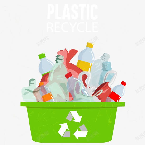 回收环保垃圾桶png免抠素材_新图网 https://ixintu.com 回收垃圾 垃圾桶 环保 瓶盖 绿色