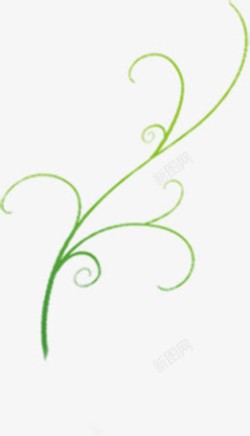 绿色花朵花纹装饰清新素材