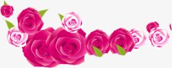 粉色浪漫玫瑰花装饰元素素材