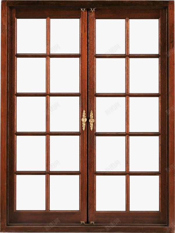木制窗户png免抠素材_新图网 https://ixintu.com 手绘 木制 窗户 酒红色