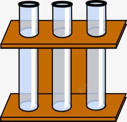 灰色试管褐色试管架高清图片