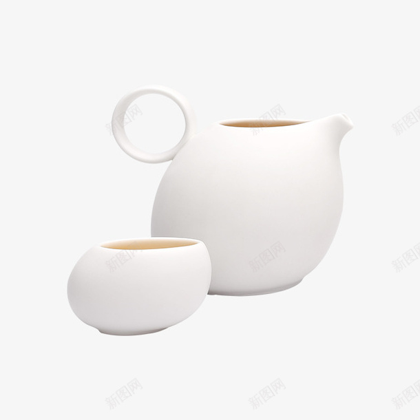 白色瓷器茶壶png免抠素材_新图网 https://ixintu.com 瓷器 白色 茶具 设计感