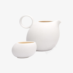 白色瓷器茶壶素材