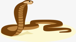 一条蛇一条褐色卡通的蛇矢量图高清图片