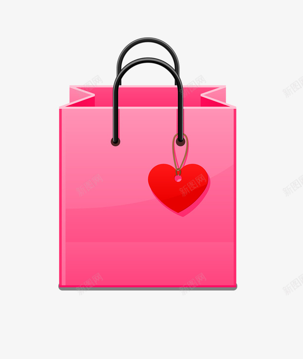粉红色购物袋psd免抠素材_新图网 https://ixintu.com 卡通 漂亮的购物袋 粉红色坚固 购物袋