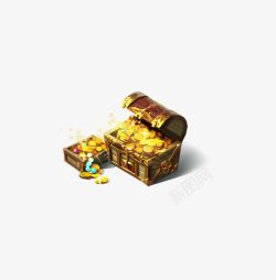 金色的宝箱金币宝箱装饰图案高清图片