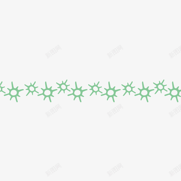 绿色花纹分割线png免抠素材_新图网 https://ixintu.com png图形 分割线 绿色 花纹 装饰