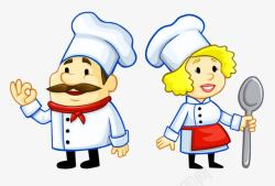 厨艺男女卡通可爱厨艺男女高清图片