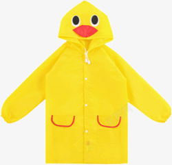 黄色鸭子雨衣素材