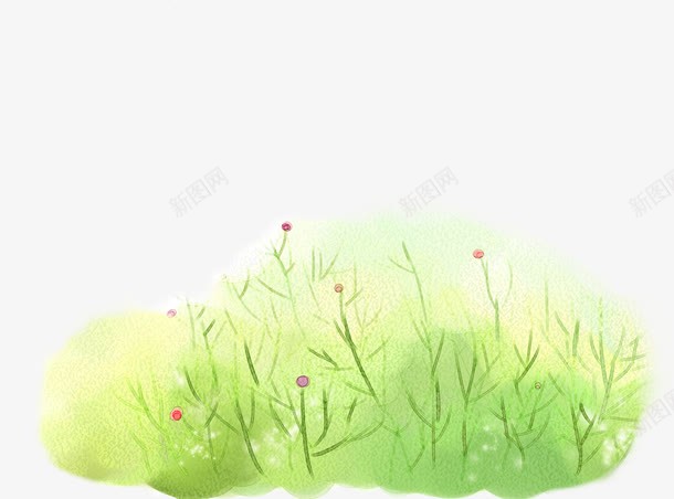 手绘郊外花朵植物美景png免抠素材_新图网 https://ixintu.com 植物 美景 花朵 郊外