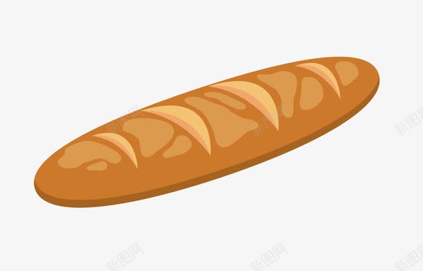 手绘长条面包png免抠素材_新图网 https://ixintu.com 可爱 手绘 素材 面包 食物