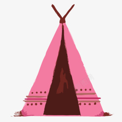 创意魔法师粉色帐篷矢量图高清图片