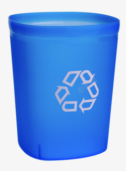 实物蓝色塑料回收箱素材