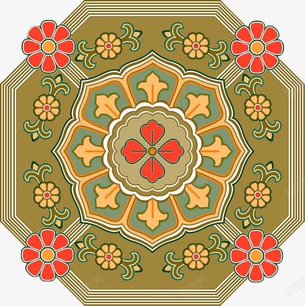 民族风花盘装饰png免抠素材_新图网 https://ixintu.com 彩色 花纹 装饰 设计