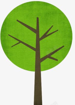 卡通绿色树素材