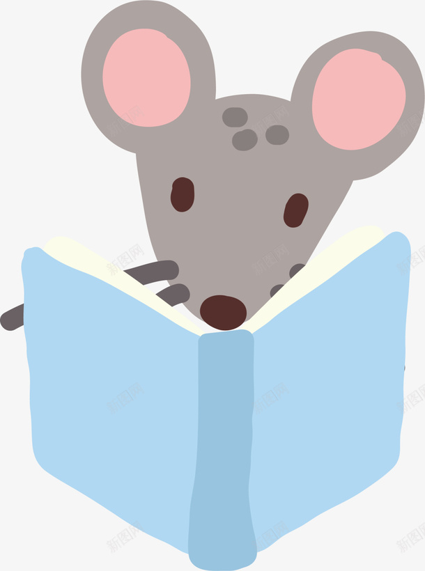 卡通可爱书本老鼠png免抠素材_新图网 https://ixintu.com 世界读书日 书本 书籍 国际儿童图书日 知识 老鼠 阅读