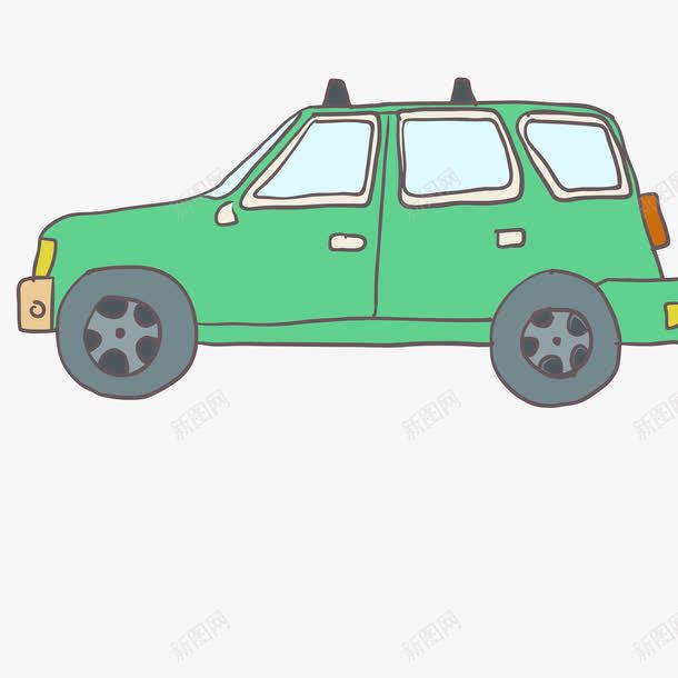 绿色小汽车png免抠素材_新图网 https://ixintu.com png图形 交通 汽车 绿色 装饰 车子