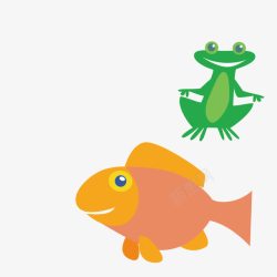 鱼和青蛙素材