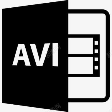 AVI格式视频文件的符号图标图标