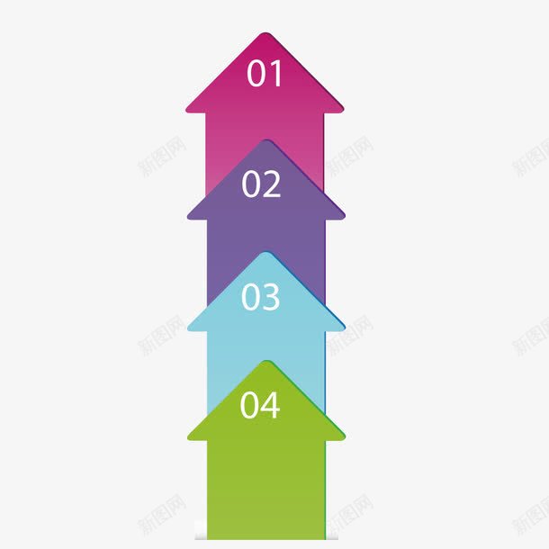 链接箭头矢量图ai免抠素材_新图网 https://ixintu.com PPT素材 上升 向上 商务 矢量图