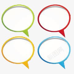 对话框png免抠素材_新图网 https://ixintu.com 圆形 对话框 彩色 气泡