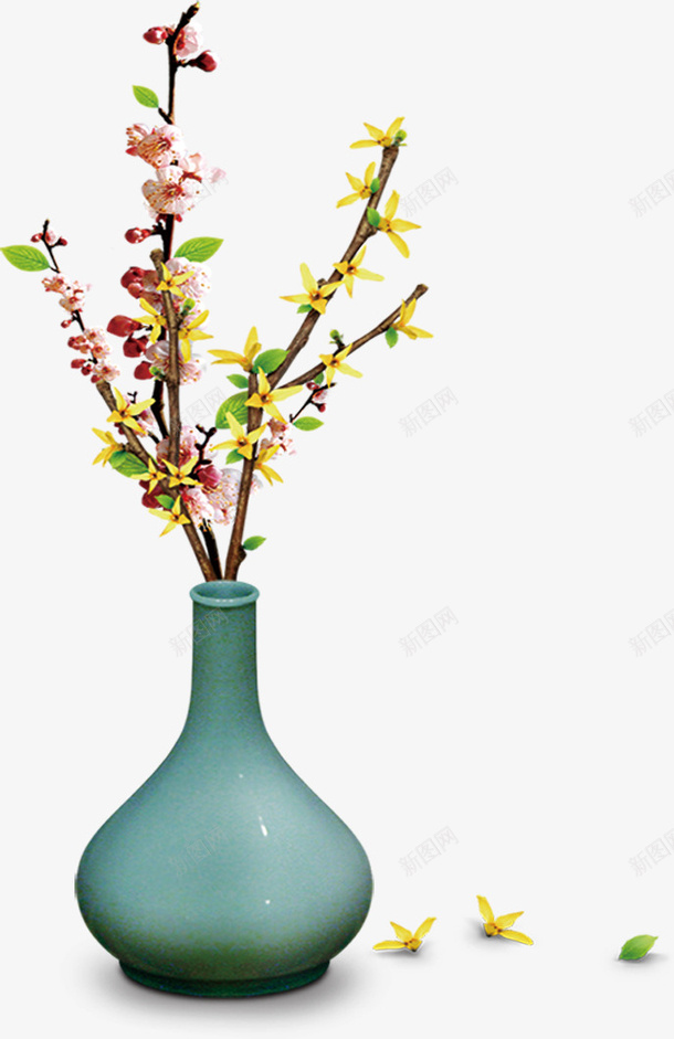 花瓶鲜花元素png免抠素材_新图网 https://ixintu.com 中国风 元素 海报素材 花瓶 鲜花