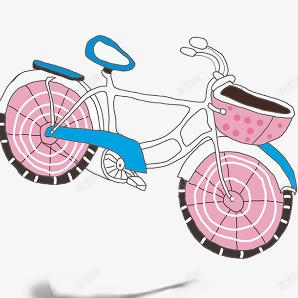 卡通自行车psd免抠素材_新图网 https://ixintu.com 元素 卡通素材 图案 自行车素材 装饰