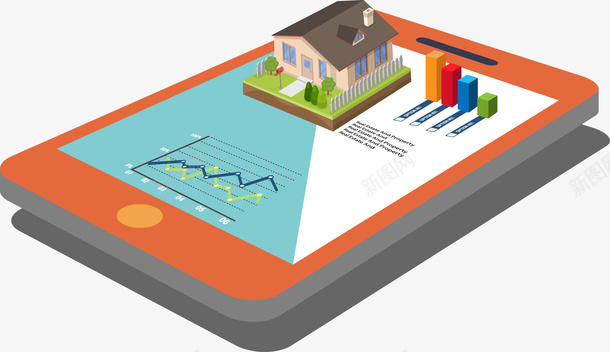手机图表矢量图ai免抠素材_新图网 https://ixintu.com 房屋 统计表 矢量图
