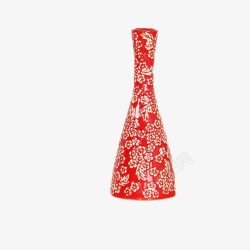 红色纹理花瓶素材