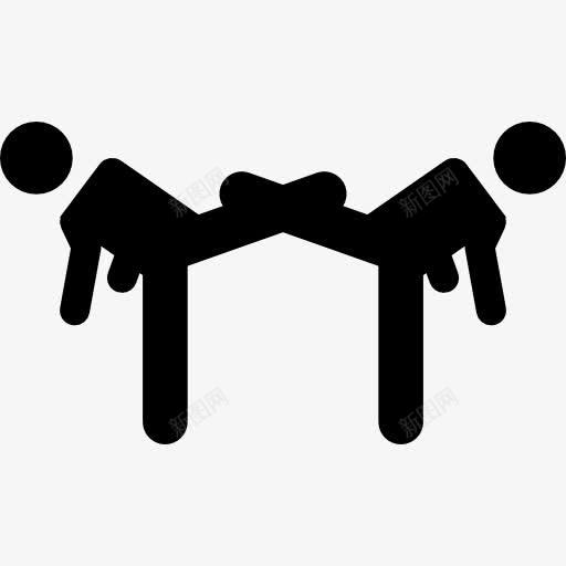 跆拳道的轮廓图标png_新图网 https://ixintu.com 两 个人 个人运动 多项运动 跆拳道 轮廓 运动