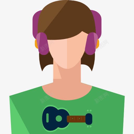 音乐家图标png_新图网 https://ixintu.com 头像 女人 用户 社会概况 音乐家