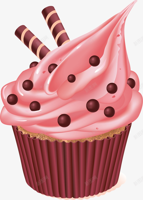 粉红色卡通杯子蛋糕矢量图ai免抠素材_新图网 https://ixintu.com 奶油蛋糕 杯子蛋糕 矢量png 粉色蛋糕 美味蛋糕 蛋糕 矢量图