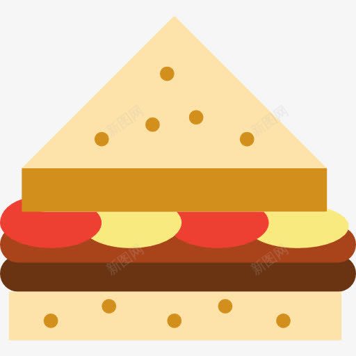 三明治图标png_新图网 https://ixintu.com 三明治 午餐 点心 面包 食品 餐