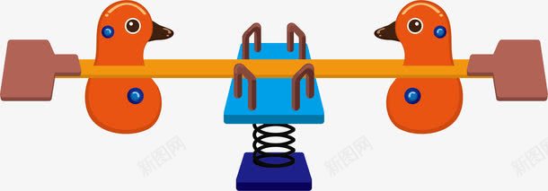 跷跷板png免抠素材_新图网 https://ixintu.com 健身 健身器材 公园设施 跷跷板
