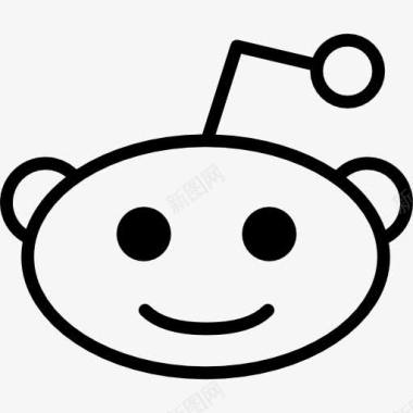 Reddit的社会标志特征图标图标