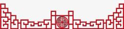 中国风红色矩形边框素材