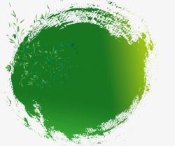绿色清新创意墨迹素材