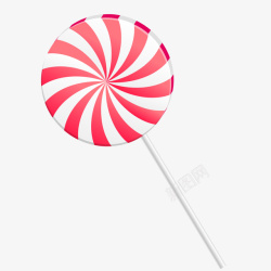 精美的粉红色棒棒糖矢量图素材