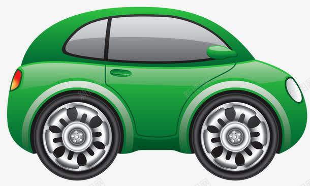 绿色小汽车png免抠素材_新图网 https://ixintu.com 卡通 方向盘 汽车 车轮