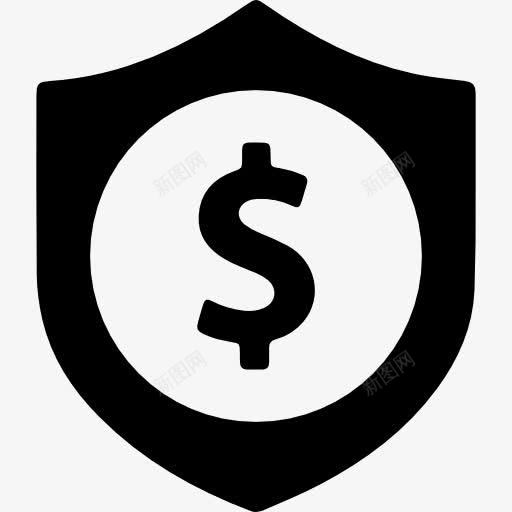 盾图标png_新图网 https://ixintu.com 业务 保护 商务 安全 盾 美元符号 防御