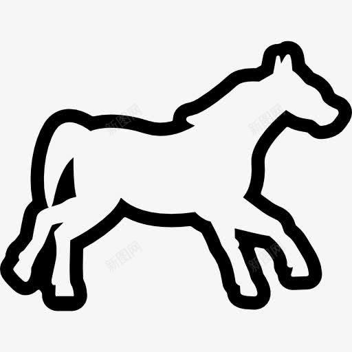 马形侧视图概述图标png_新图网 https://ixintu.com 侧视图 动物 形状 概述 轮廓 马