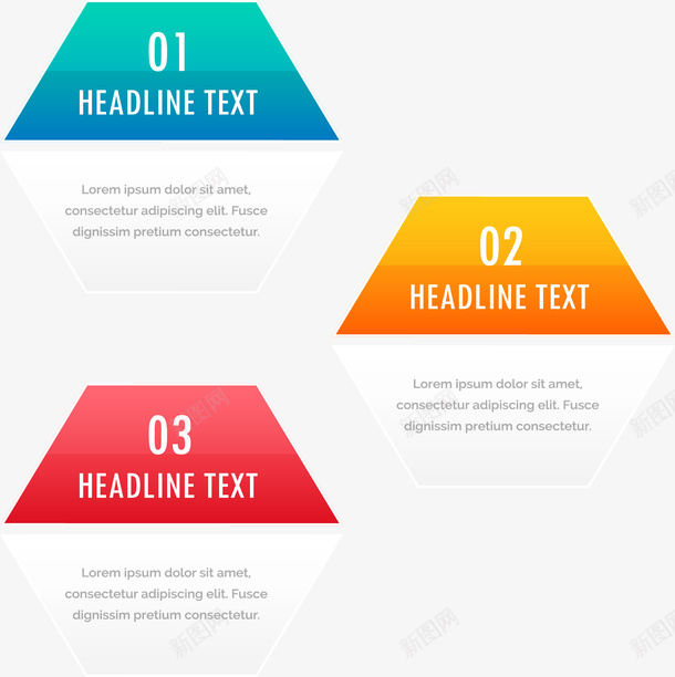 三色六边形图表矢量图eps免抠素材_新图网 https://ixintu.com ppt图表 三个步骤 三色图表 六边形 矢量素材 矢量图