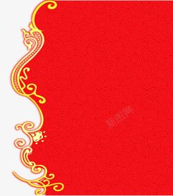 红色创意艺术边框中国风素材