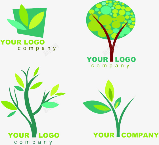 绿色植物标志图标png_新图网 https://ixintu.com 图标 标志 植物 绿色的