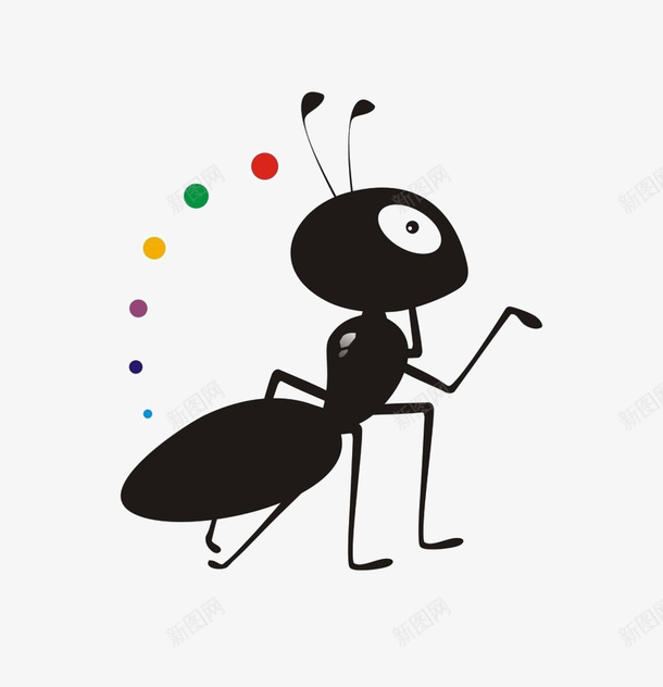黑色简易卡通蚂蚁图标png_新图网 https://ixintu.com 卡通 简易 蚂蚁 黑色